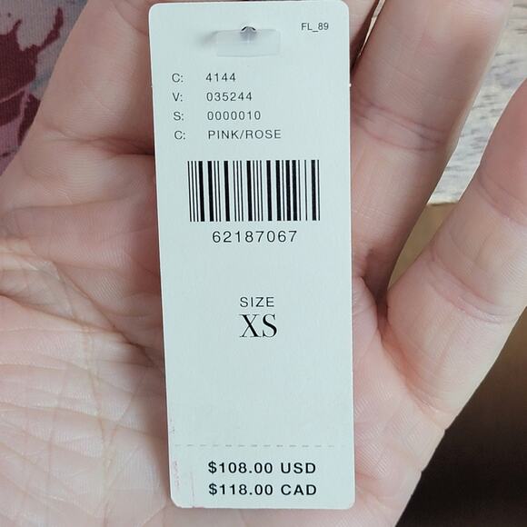 NWT Daily Practice Anthropologie Rose Allie Leggings, Sz XS - Picture 7 of 10